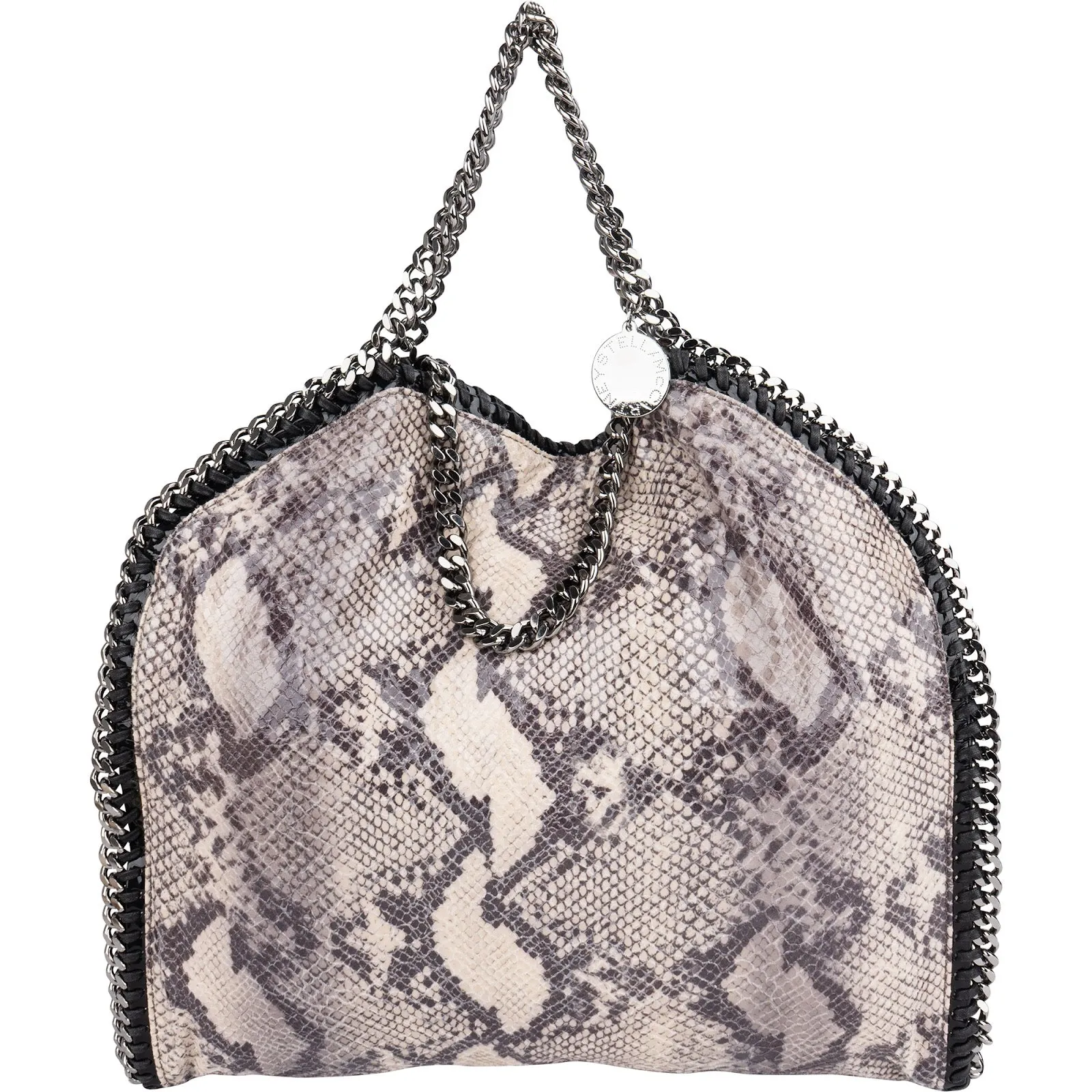 Stella McCartney Python Print Falabella Fold Over Tote Shoulder Bag